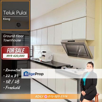 RENOVATED 🌸 Ground Floor Townhouse for SALE │ Taman Udang Cendana, Teluk Pulai, Klang, Selangor, Klang