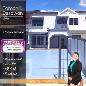Reno+EXTEND 🌸 2 Storey Terraced House for SALE/RENT │ Taman Desawan ...