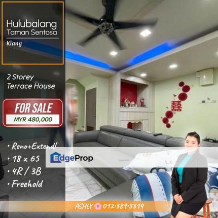 Reno+Extend 🌸 2 Storey Terrace House For SALE │ Jalan Hulubalang, Taman Sentosa, Klang, Selangor, Klang