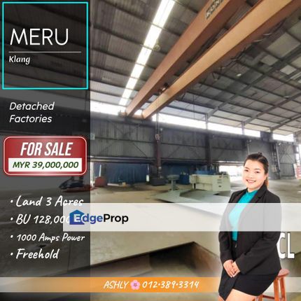 Industrial Property 🏭 Detached Factory for SALE │ Meru, Klang  , Selangor, Klang