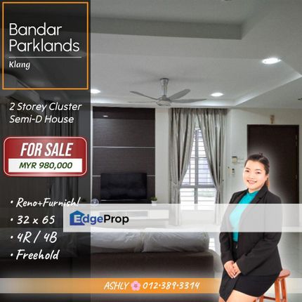 RENO + FURNISH 🌸 2 Storey Cluster Semi D House for SALE │ Bandar Parklands, Klang, Selangor, Klang