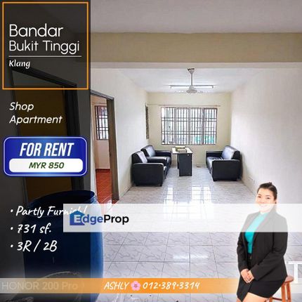 Partly FURNISH 🌸 Shop Apartment for RENT | Jalan Batu Nilam 1, Bandar Bukit Tinggi, Klang  , Selangor, Bandar Botanic/Bandar Bukit Tinggi