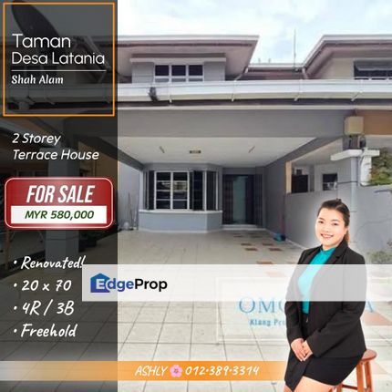 RENOVATED 🌸 Double Storey Terrace House for SALE | Taman Desa Latania, Shah Alam, Selangor, Shah Alam