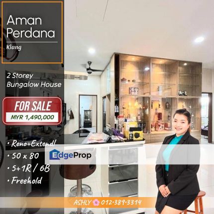 RENO + EXTEND 🌸 Double Storey Bungalow House for SALE | Aman Perdana, Klang  , Selangor, Klang