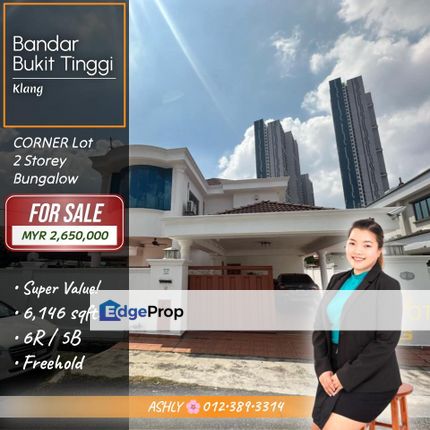 SUPER Value 🌸 Corner Bungalow for SALE | Bandar Bukit Tinggi, Klang  , Selangor, Bandar Botanic/Bandar Bukit Tinggi