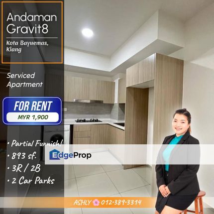 Partial FURNISHED 🌸 Serviced Apartment for RENT | Andaman Gravit 8, Kota Bayuemas, Klang, Selangor, Klang