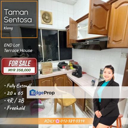 Endlot FULLY Extend 🌸 Single Storey Terrace House for SALE | Taman Sentosa, Klang  , Selangor, Klang