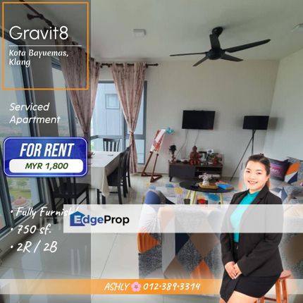 FULLY Furnish 🌸 Serviced Apartment for RENT | Gravit8, Kota Bayuemas, Klang, Selangor, Klang