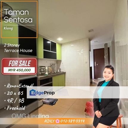 FULLY Reno + Extended 🌸 Double Storey Terrace House for SALE | Taman Sentosa, Klang, Selangor, Klang