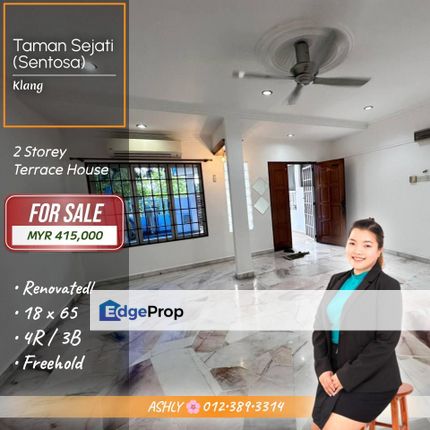 Super Value Buy 🌸 Double Storey Terrace House for SALE | Taman Sejati (Sentosa), Klang, Selangor, Klang