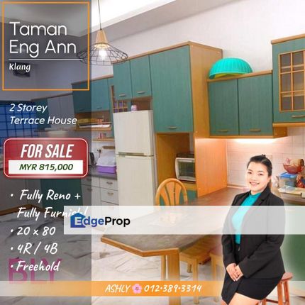 FULLY Reno + Furnished 🌸 Double Storey Terrace House for SALE | Taman Eng Ann, Klang, Selangor, Klang
