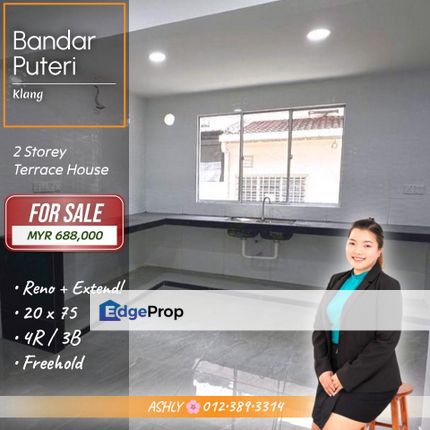 NEWLY Reno 🌸 Double Storey Terrace House for SALE | Bandar Puteri, Klang, Selangor, Klang