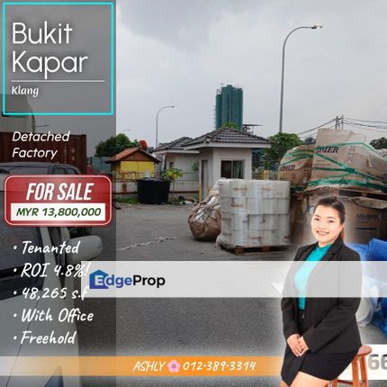 Fully Equipped 🌸 Detached Factory for SALE | Bukit Kapar, Klang, Selangor, Klang