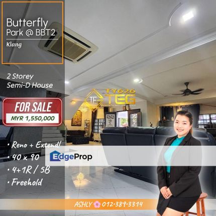 RENO + EXTEND 🌸 2 Storey Semi-D for SALE │ Butterfly Park, Bandar Bukit Tinggi 2, Klang, Selangor, Klang