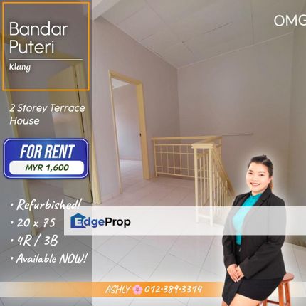 Refurbished 🌸 ENDLOT 2 Storey Terraced House for RENT │ Bandar Puteri, Klang  , Selangor, Klang