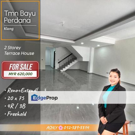 RENOVATED 🌸 Double Storey Terrace House for SALE │ Taman Bayu Perdana, Klang  , Selangor, Klang