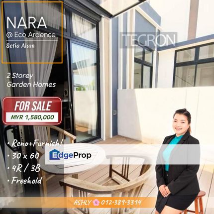 RENO + FULLY Furnished 🌸 Double Storey Terrace House for SALE │ Nara @ Eco Ardence, Setia Alam  , Selangor, Shah Alam