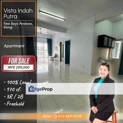 SUPER BELOW MARKET VALUE 🌸 Apartment for SALE | Vista Indah Putra, Taman Bayu Perdana, Klang  , Selangor, Klang