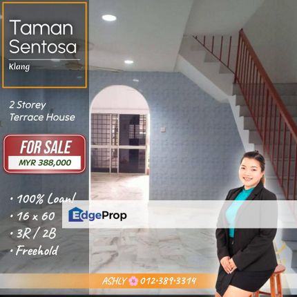 100% FULL LOAN 🌸 2 Storey Terrace House for SALE | Taman Sentosa, Klang  , Selangor, Klang