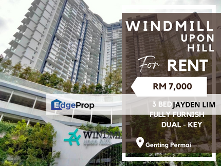 SkyVilla Fully Furnish Windmill Upon Hill 1268sf Genting Permai for Rent, Pahang, Genting Highlands