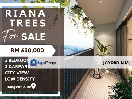 Residential Title Riana Trees Condo City View 900sf at Bangsar South for Sale, Kuala Lumpur, KL City