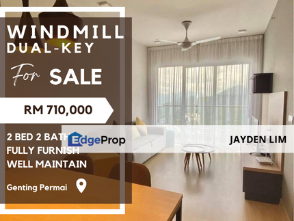 Dual-Key Unit Windmill Upon Hill 818sf Fully Furnish at Genting for Sale, Pahang, Genting Highlands