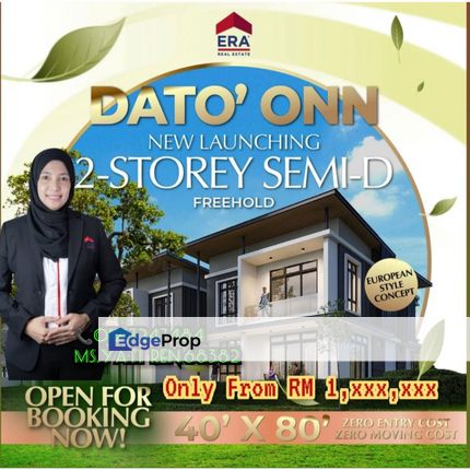 📌Dato Onn Luxury Semi-Detached Homes ❗Zero Entry Cost ❗Zero Moving Cost❗Early Bird Package❗, Johor, Johor Bahru