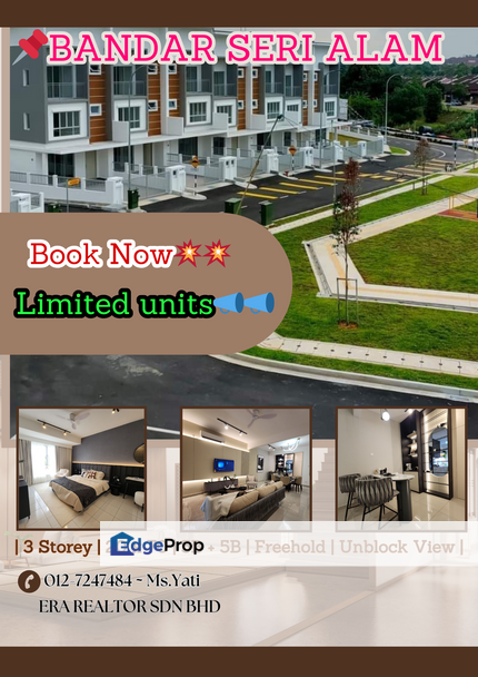 Nusa Damai @ Bandar Seri Alam📣Promosi Terbesar Julai Ini🔥🔥3 Tingkat Siap Di duduki ‼️All Unblock View🤩NO Booking❌NO  Agent fee❌🤩💯% Loan‼️, Johor, Pasir Gudang