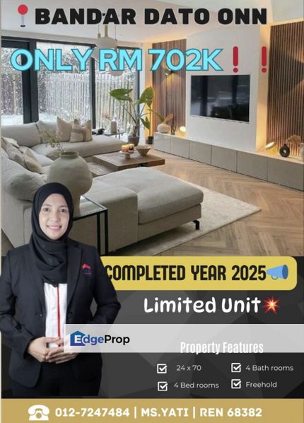 Bandar Dato Onn Double Storey ❗❗Last Unit ❗Completed Early 2025🤩❗Early Bird Package❗❗ , Johor, Johor Bahru