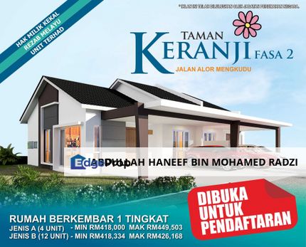 Semi D 1 Tingkat - Taman Keranji Fasa 2 - Alor Setar, Kedah, Kota Setar