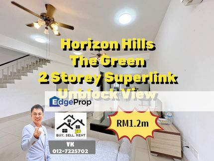 Horizon Hills The Green Double Storey Superlink House Unblock View, Johor, 