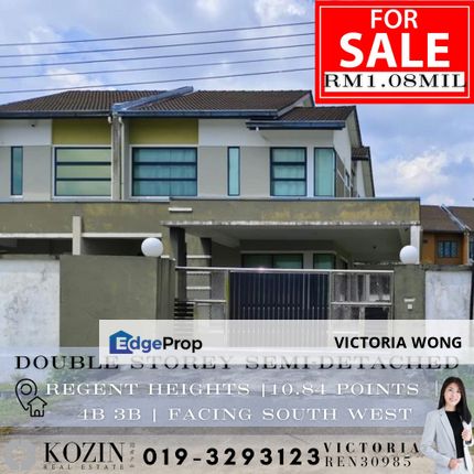 Double-storey Semi-Detached For Sale - Regent Height, Sarawak, Kuching
