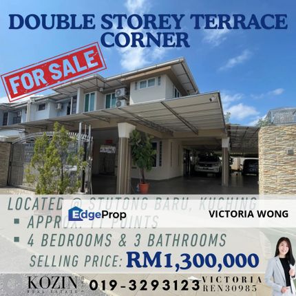 Subsale Double Storey Terrace Corner @ Stutong Baru, Sarawak, Kuching