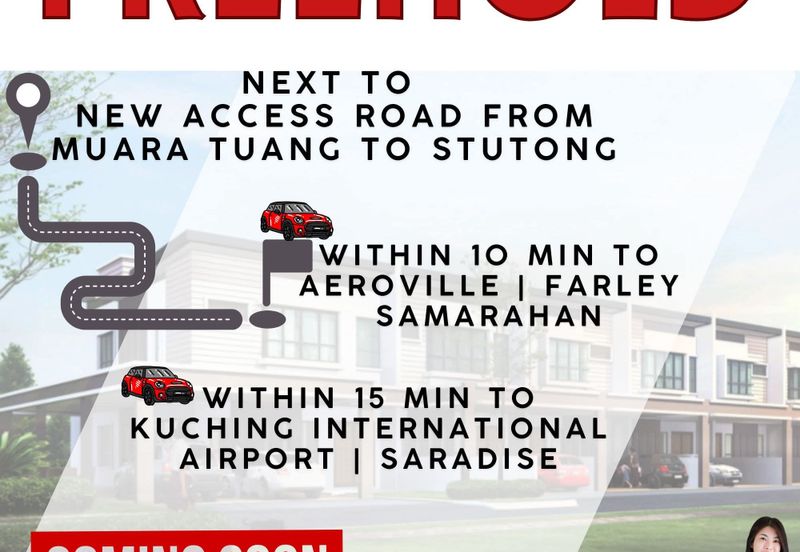 Freehold !! Corner Unit - New Landed House in Kuching 