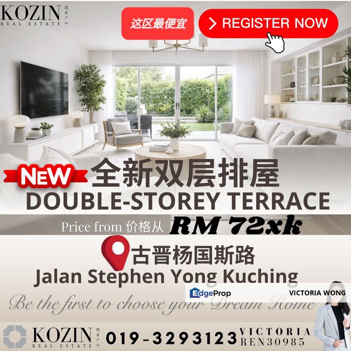 New Double Storey Terrace  House  @ Jalan Stephen Yong, Sarawak, Kuching