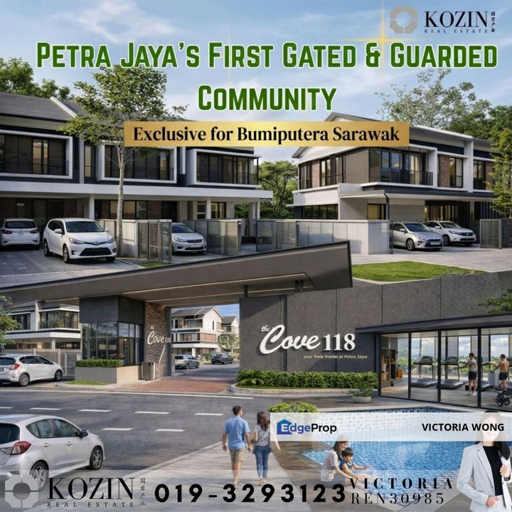Gated & Guarded Double Storey Terrace Homes - The Cove 118 @ Petra Jaya, Sarawak, Kuching
