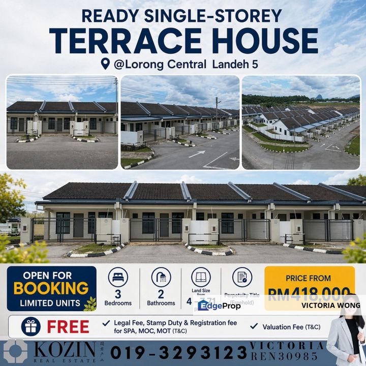 Completed & Move In Ready! Single-storey Terrace @ Central Landeh 2, Sarawak, Kuching