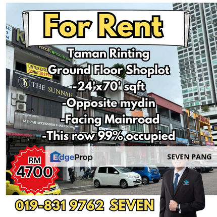 Taman Rintng Masai Ground Floor ShopLot Near Mydin Facing Mainroad same row 99% occupied, Johor, Masai