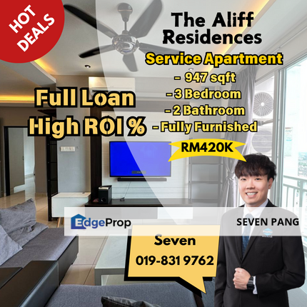 The Aliff Residences Zero Down Payment 3Bed 2Bath Fully Furnished High ROI Near CIQ, Johor, Johor Bahru