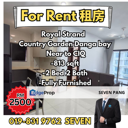 Royal Strand @ Country Garden Danga Bay 2 Bed 2 Bath Fully Furnished With Balcony 1 Parking Lot , Johor, Johor Bahru