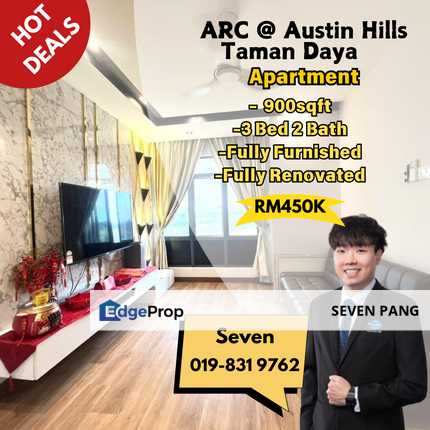 ARC Austin Hill Mount Austin Fully Renovated and Furnished 3 Bed 2 Bath Renovation 180K++, Johor, Johor Bahru