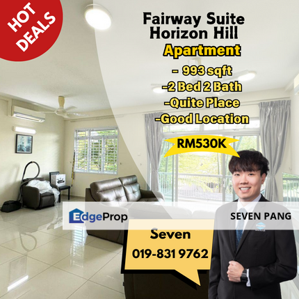 Fairway Suite Horizon Hill 2 Bed 2 Bath Good Condition and Location Near International School, Johor, Horizon Hills