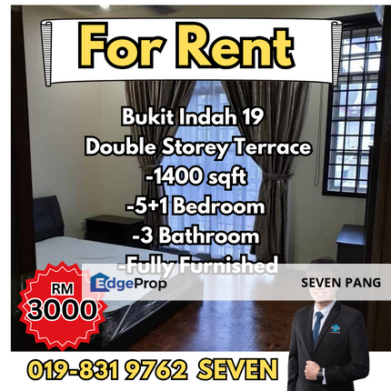 Bukit Indah 19 Jalan Indah 19, Bukit Indah Fully Furnished 5+1 Bedroom 3 Bathroom , Johor, Johor Bahru