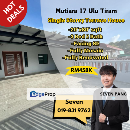 Jalan Mutiara 17 Taman Mutiara Ulu Tiram Single Storey Terrace 3 Bed 2 Bath Fully Renovated , Johor, Ulu Tiram