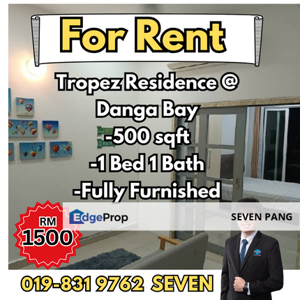 Tropez Residences at Danga Bay Studio 1 Bed 1 Bath Fully Furnished Near CIQ , Johor, Johor Bahru