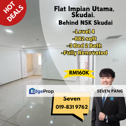 Taman Impian Skudai Behind NSK Skudai 3 Bed 2 Bath Fully Renovated Level 4 , Johor, Johor Bahru