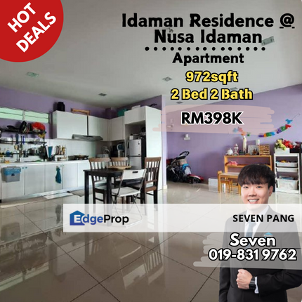 Idaman Residence at Iskandar Puteri 2 Bed 2 Bath 1 Parking Lot Sell with Tenancy , Johor, Nusajaya