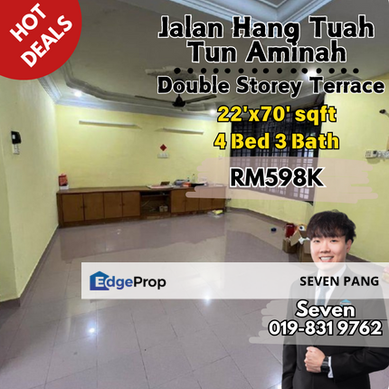 Jalan Hang Tuah Tun Aminah at Skudai Double Storey Terrace Nearby Tasek 4 Bed 3 Bath, Johor, Skudai