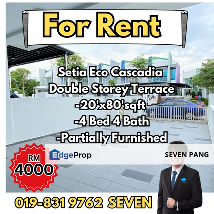 Setia Eco Cascadia Near Seri Austin 4 Bed 4 Bath Partial Furnish, Johor, Johor Bahru