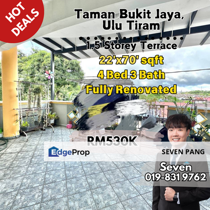 Taman Bukit Jaya At Ulu Tiram Near Puteri Wangsa 1.5 Storey Terrace Fully Renovated, Johor, Ulu Tiram
